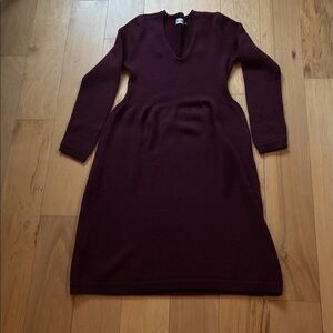 Calvin Klein wine colored sweater dress.